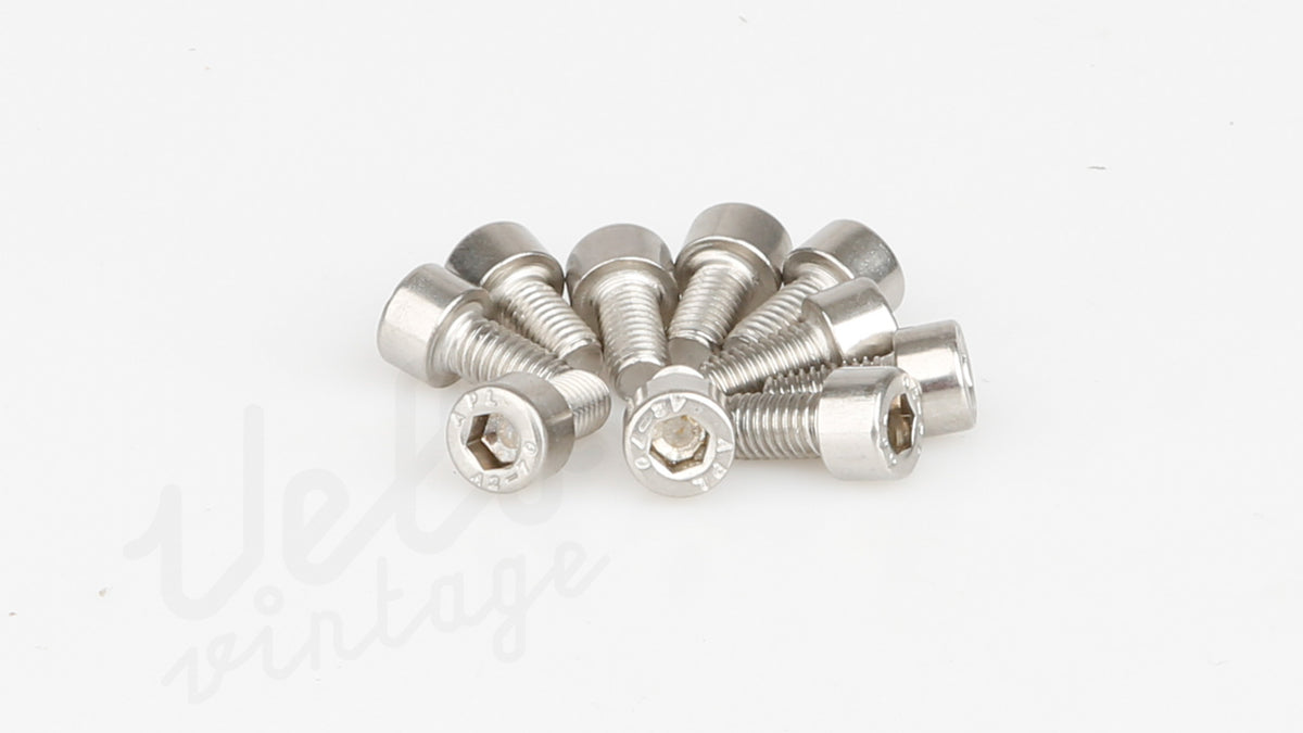 10 stk Rustfri M5x10mm Unbracobolte